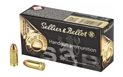 Sellier & Bellot 9mm 124gr JHP Ammo 50 Rounds