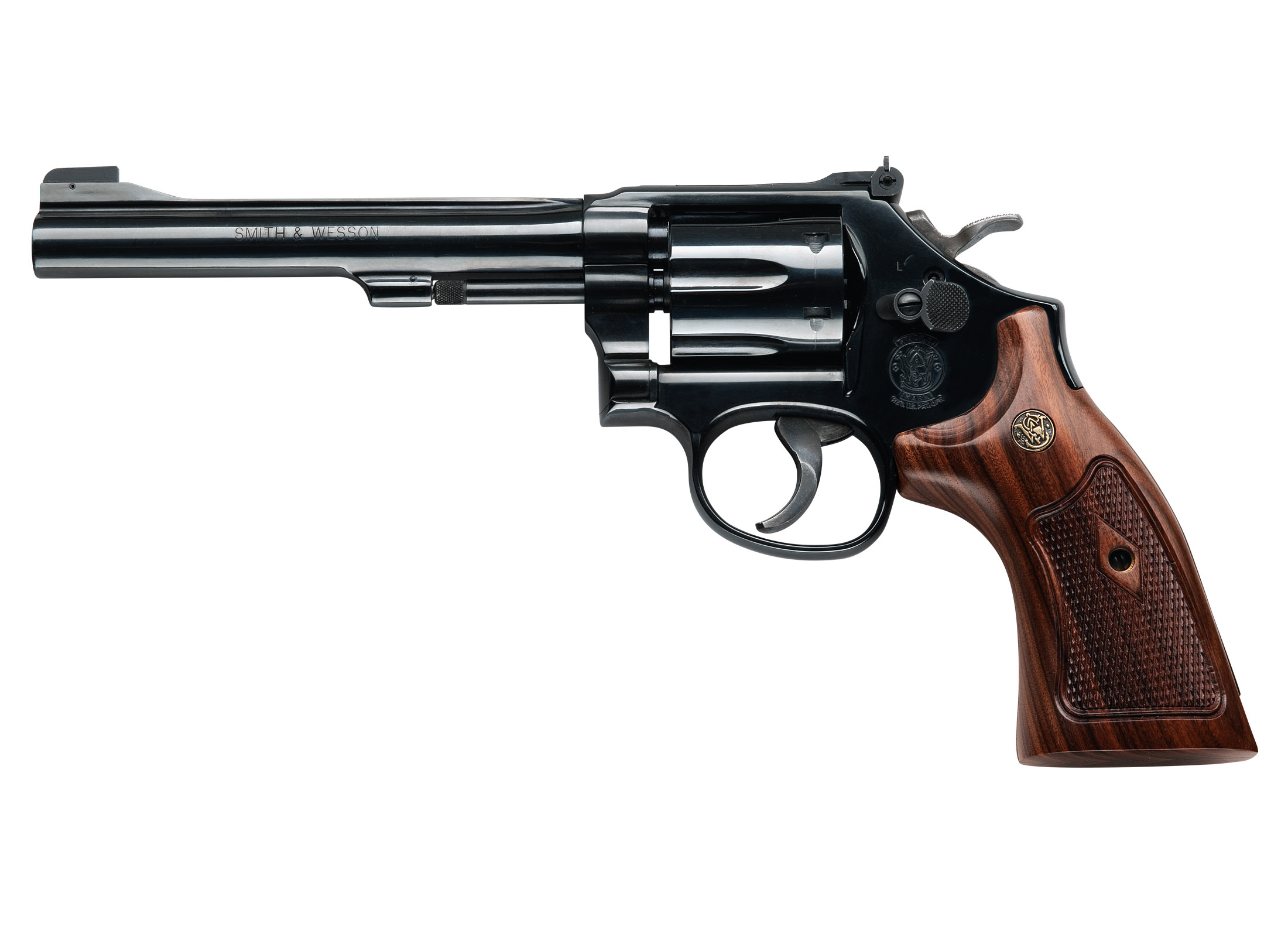 Smith & Wesson 48 22 Mag Blued/Wood 6rd 6" AS Revolver