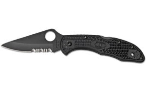 Spyderco Delica4 Combo Blade Black