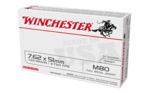 Winchester 7.62X51 M80 149gr FMJ Ammo 20 Rounds