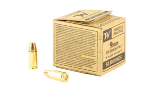 Winchester USA 9mm 115gr FMJ Ammo 50 Rounds