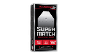 Winchester Super Match 9mm 124gr RN Ammo 50 Rounds